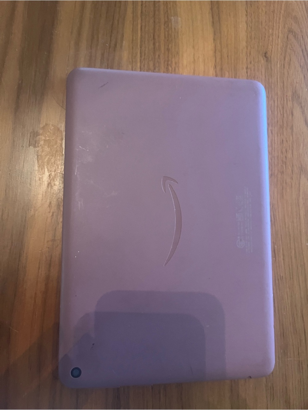 Amazon Purple Tablet with Amazon Smile Logo
